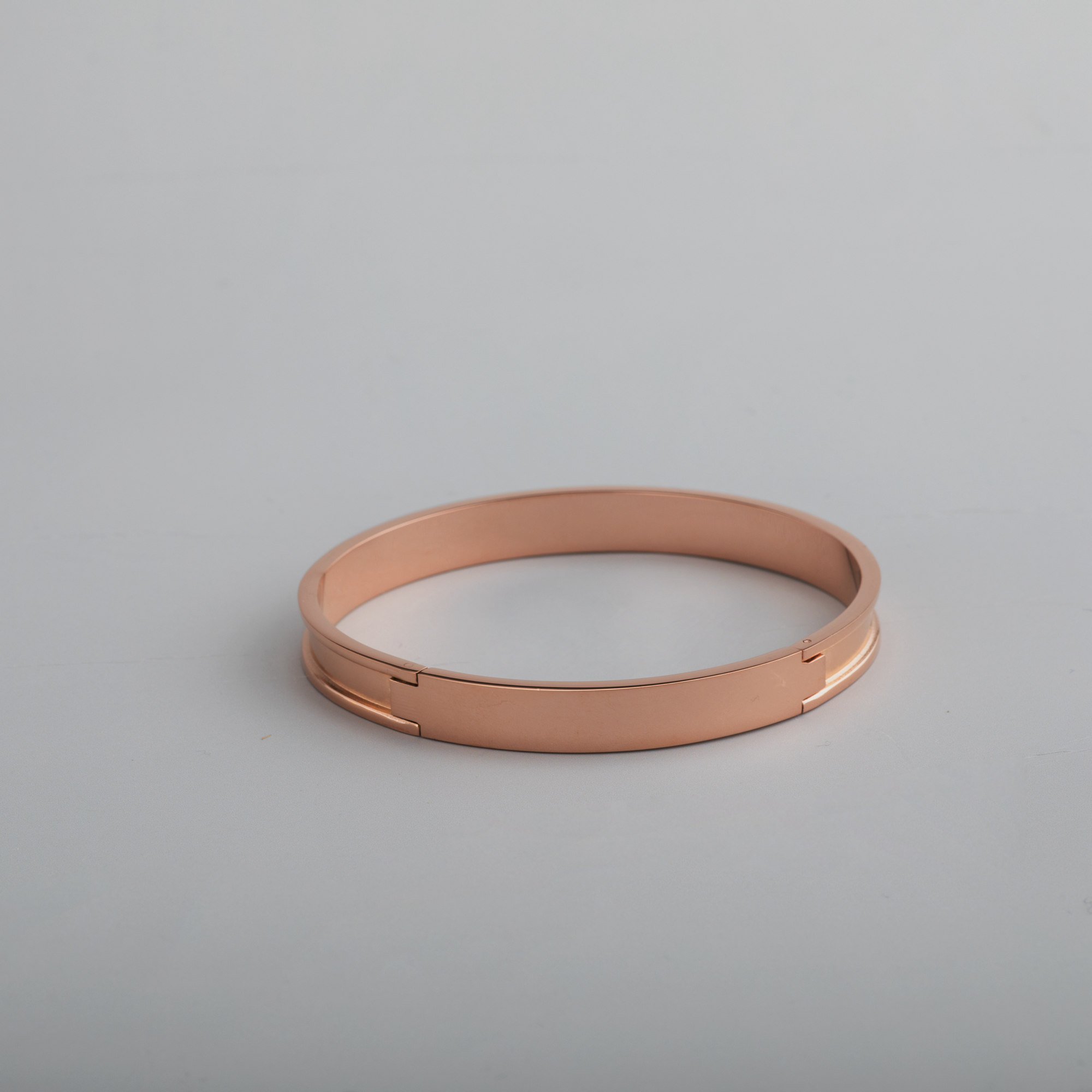 1Pcs 5MM Channel 1MM Depth Stainless Steel Gold Rose Gold Plated DIY Bracelet Bangle Settings for Leather 63MM Diameter 1900218 - Click Image to Close